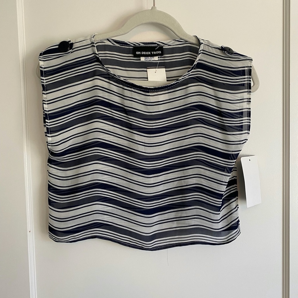 NWT Un Deux Trois Striped Top